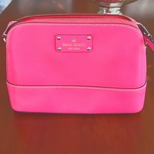Beautiful Kate Spade pink leather purse with strap